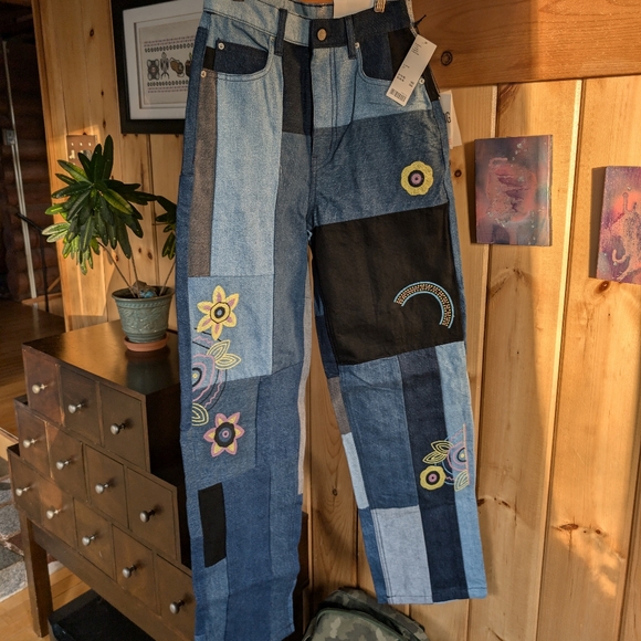 NEW BDG High Rise Baggy Patchwork Jeans - Picture 4 of 5